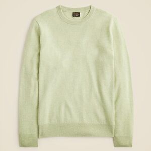 NWT J. CREW 100% Cashmere Crewneck Sweater Heather Pistachio S $158